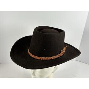 Coburn Men's Coburn Black 100% Wool Ranch Western Wear Hat Size 6 3/4